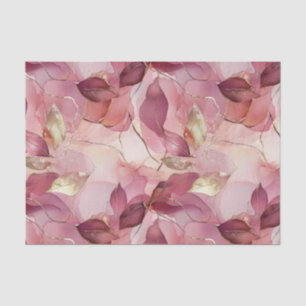 Blush Pink Gold Leaves Bridal Shower Tissue Paper
