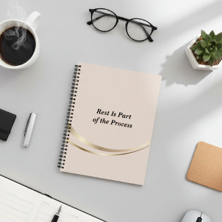 Blush Pink Gold Minimalist Notebook