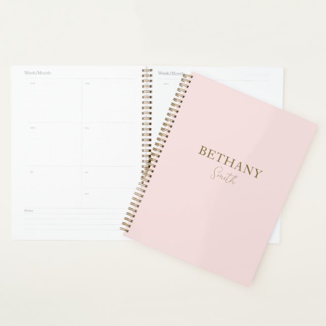 Blush Pink Gold Name Planner (Display)