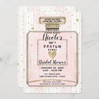 Blush Pink & Gold Paris Parfum Bridal Shower