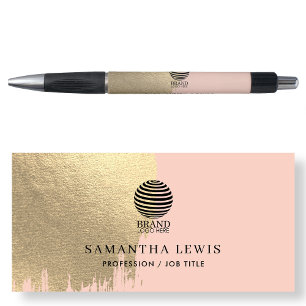 Blush Pink Gold Promotional Business Logo & Name