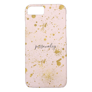 Blush Pink Gold Splatters iPhone 8/7 Case