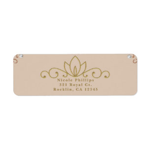 Blush Pink & Gold White Pearl Elegant Invitation