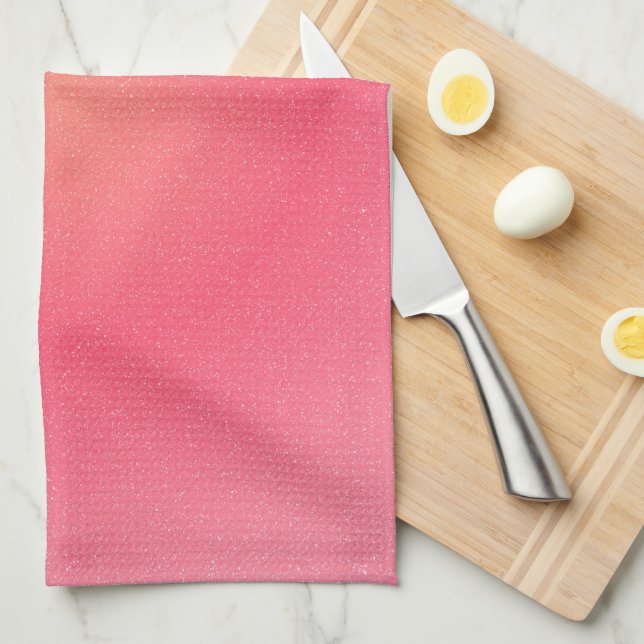 Blush Pink Gradient Kitchen Towel (Quarter Fold)