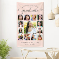 Blush Pink Graduation K–12 Modern Photo Collage