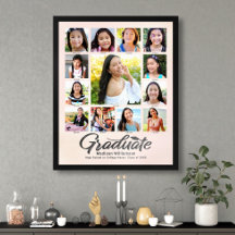 Blush Pink Graduation K–12 Photo Collage Script