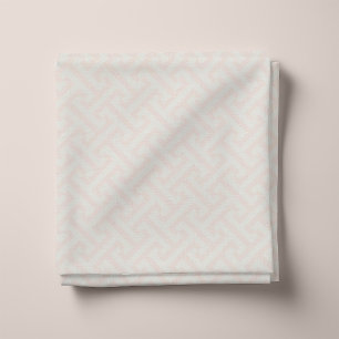 Blush Pink Greek Key Pattern Fabric