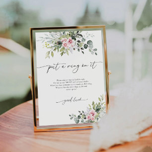 Blush Pink Greenery Put A Ring On It Sign