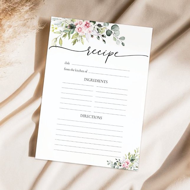 Blush Pink Greenery Recipe Page (Creator Uploaded)