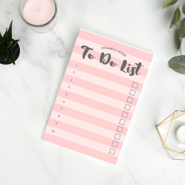 Blush Pink & Grey Checkbox To Do List Post-it Notes (Creator Uploaded)