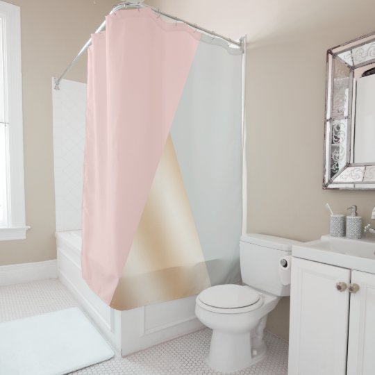Blush Pink Grey Rose Gold Geometric Triangles Shower Curtain Zazzle Co Uk Blush Pink Grey Rose Gold Geometric, Pale Pink Shower Curtain Uk