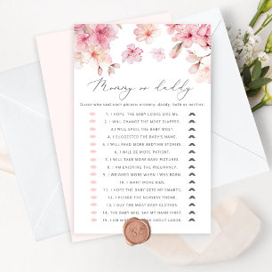 Blush pink Guess Who Said It Mummy or Daddy game