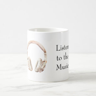 Blush Pink Headphones Coffee Mug