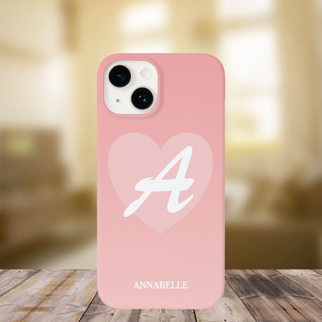 Blush Pink Heart Custom  Case-Mate iPhone Case (Creator Uploaded)