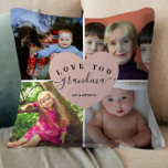 Blush Pink Heart Grandpa Gifts Customised Photo Cushion<br><div class="desc">Blush Pink Heart Grandpa Gifts Customised Photo</div>