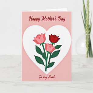 Blush Pink Heart Mothers Card