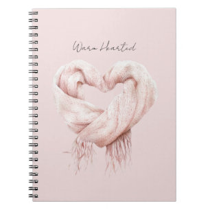 Blush Pink Heart Scarf Warm Heart Notebook