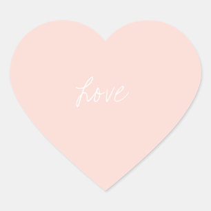 Blush Pink Heart Stickers