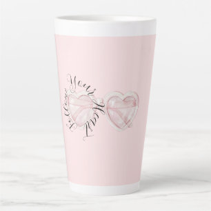 Blush Pink Heart Sunglasses Quote Latte Mug