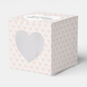 Blush Pink Hearts Favour Box