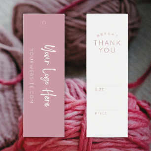 Blush Pink Horizontal Logo Clothing Price Tag Mini