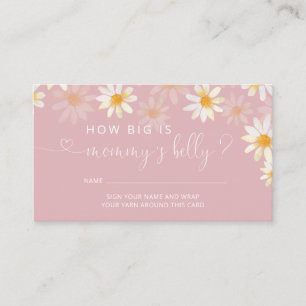 Blush pink How Big is Mummy's Belly Enclosure Card