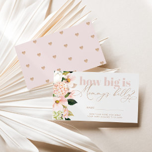 Blush pink how big is mummy's belly enclosure card