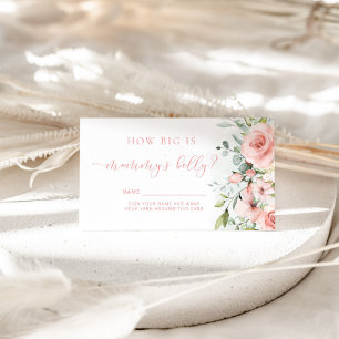 Blush pink how big is mummy's belly enclosure card