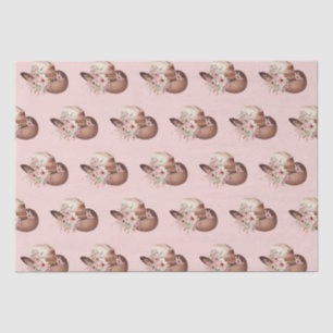 Blush Pink Howdy Cowgirl Floral Western Hats Tissue Paper