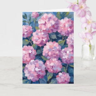 Blush Pink Hydrangeas Floral Card