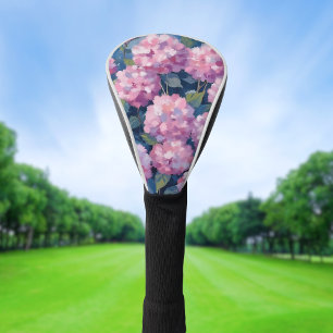 Blush Pink Hydrangeas Floral Golf Head Cover