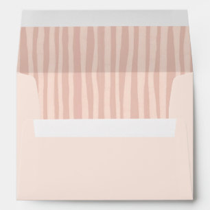 Blush Pink Inside Striped Envelope