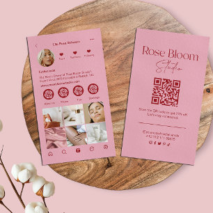 Blush Pink Instagram Business Card