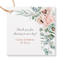 Blush Pink Ivory Poppies Peonies Wedding Gift