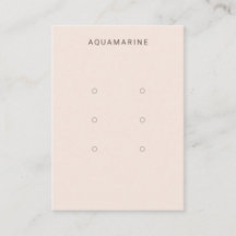 Blush Pink Jewellery Display Card