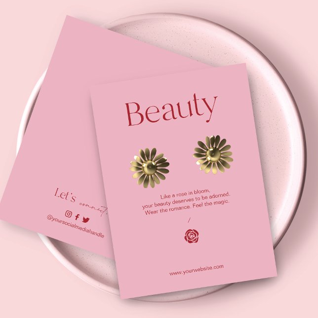 Blush Pink Jewellery Earring Display Card (Creator Uploaded)