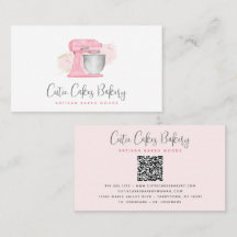 Blush Pink Kitchen Mixer QR Code Pastry Chef