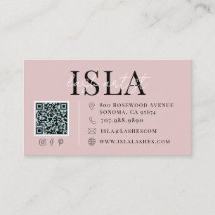 Blush Pink Lash Artist Business Card
