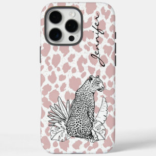 Blush Pink Leopard iPhone iPhone 16 Pro Max Case