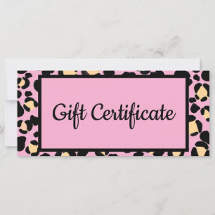 Blush Pink Leopard Lash Beauty Gift Certificate