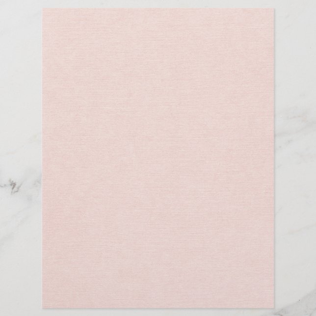 Blush pink linen printed texture scrapbook paper (Front)