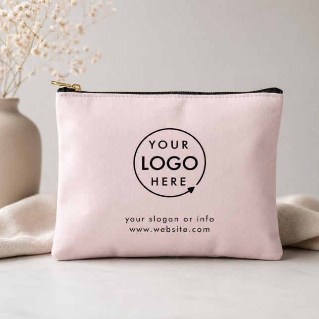 Blush Pink | Logo Business Professional Accessory Pouch (Creator Uploaded)