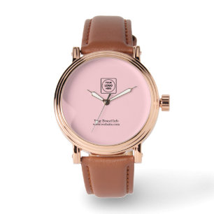 Blush Pink Logo Modern Professional Branding Watch