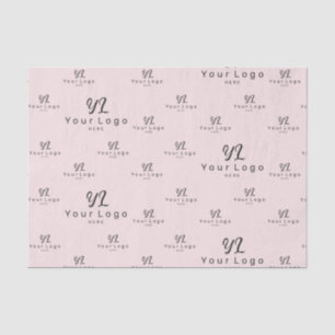 Blush Pink Logo pattern Business Brand Packaging Tissue Paper