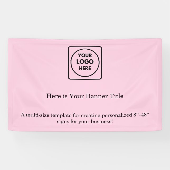 Blush Pink Logo | Professional Business Branding Banner (Horizontal)