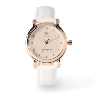 Blush Pink Logo Watch – Modern Business Gift