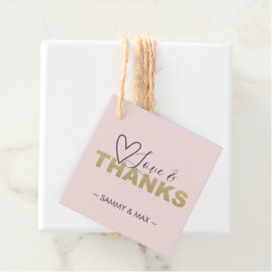 Blush Pink Love and Thanks Favour Tags