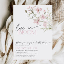 Blush Pink Love in Bloom Wildflower Bridal Shower