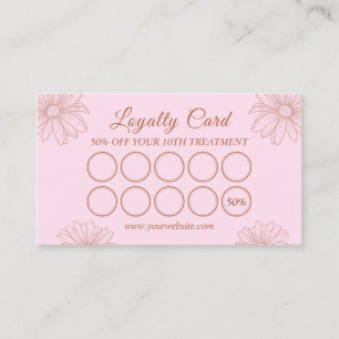 Blush Pink Loyalty Card for Salon & Beauty Artists