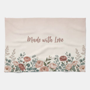 Blush Pink “Made with Love” Kitchen Towel